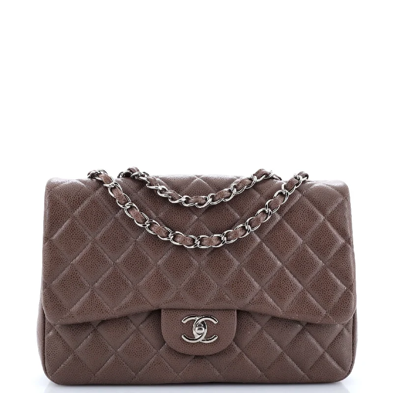 Classic Single Flap Bag Quilted Caviar Jumbo