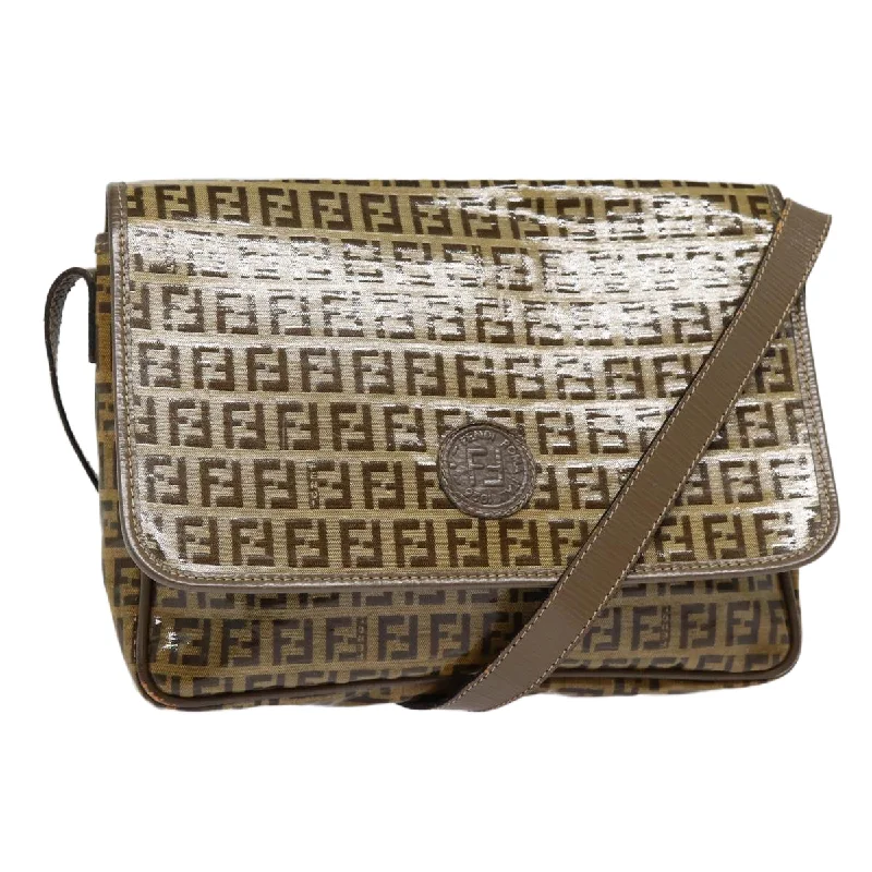 Fendi Zucchino  Canvas Shoulder Bag (Pre-Owned)