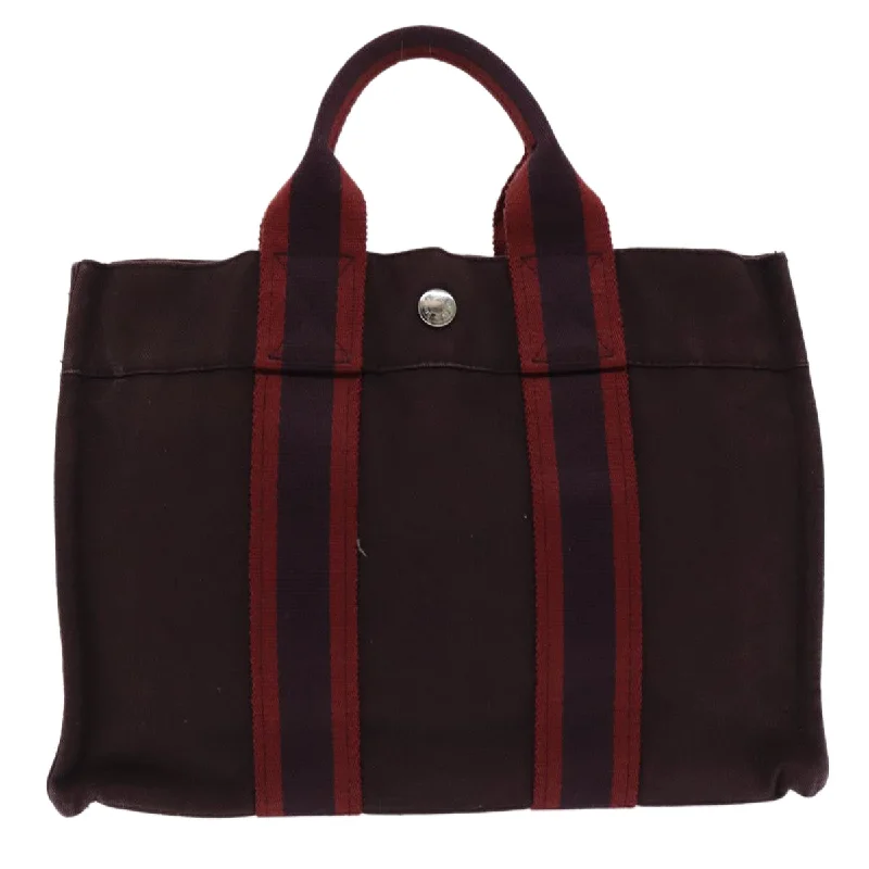 Hermès Fourre Tout  Canvas Handbag (Pre-Owned)