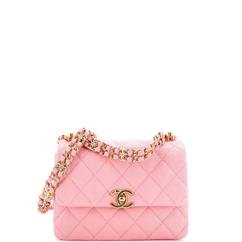 Coco First Flap Bag Quilted Caviar Mini