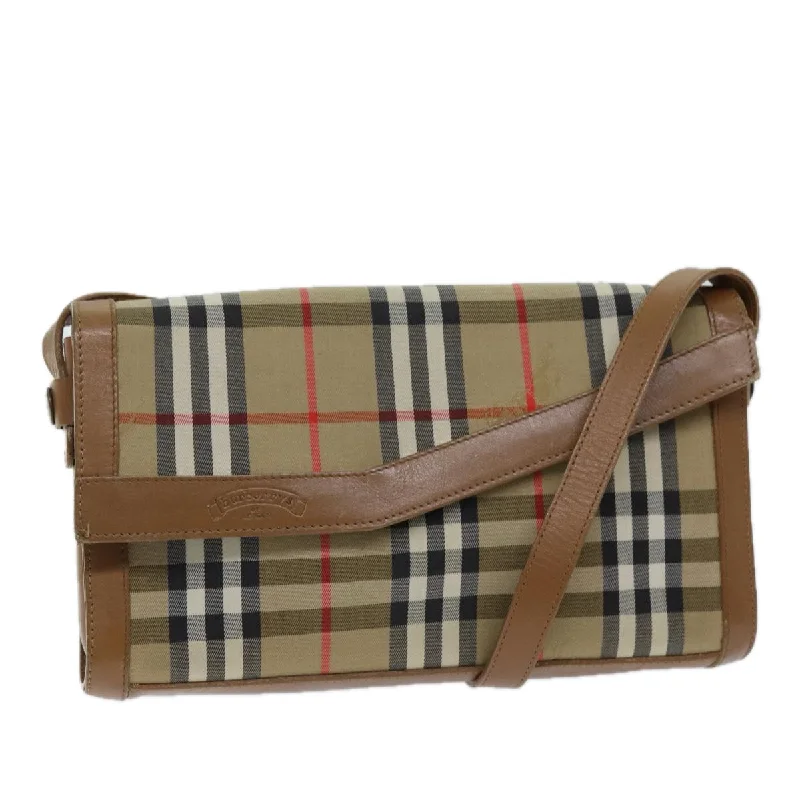 Burberry Nova Check  Canvas Shoulder Bag (Pre-Owned)