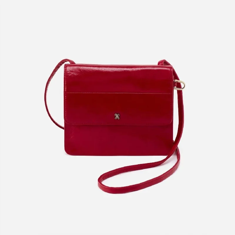 Jill Wallet Crossbody Bag In Crimson