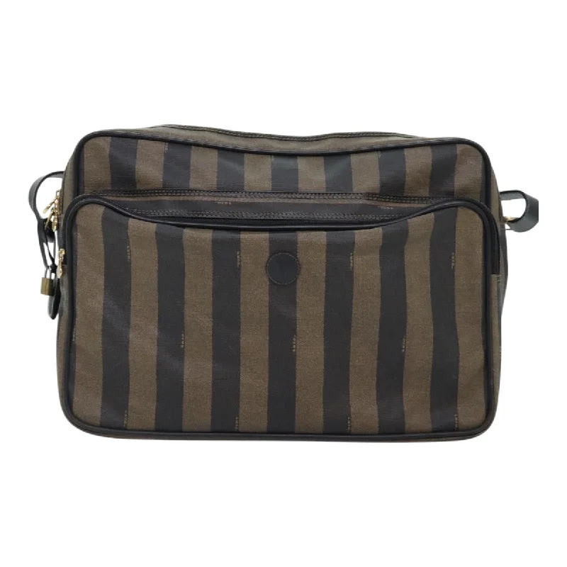 Fendi Pecan  Canvas Shoulder Bag (Pre-Owned)