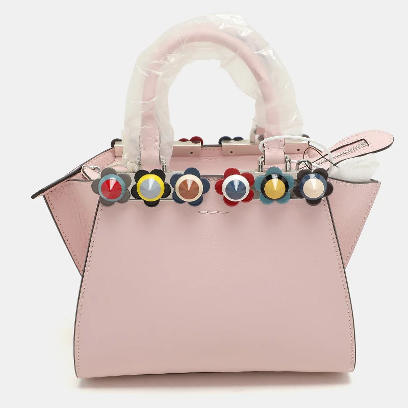 Fendi Pink Leather Mini Studded 3Jours Tote