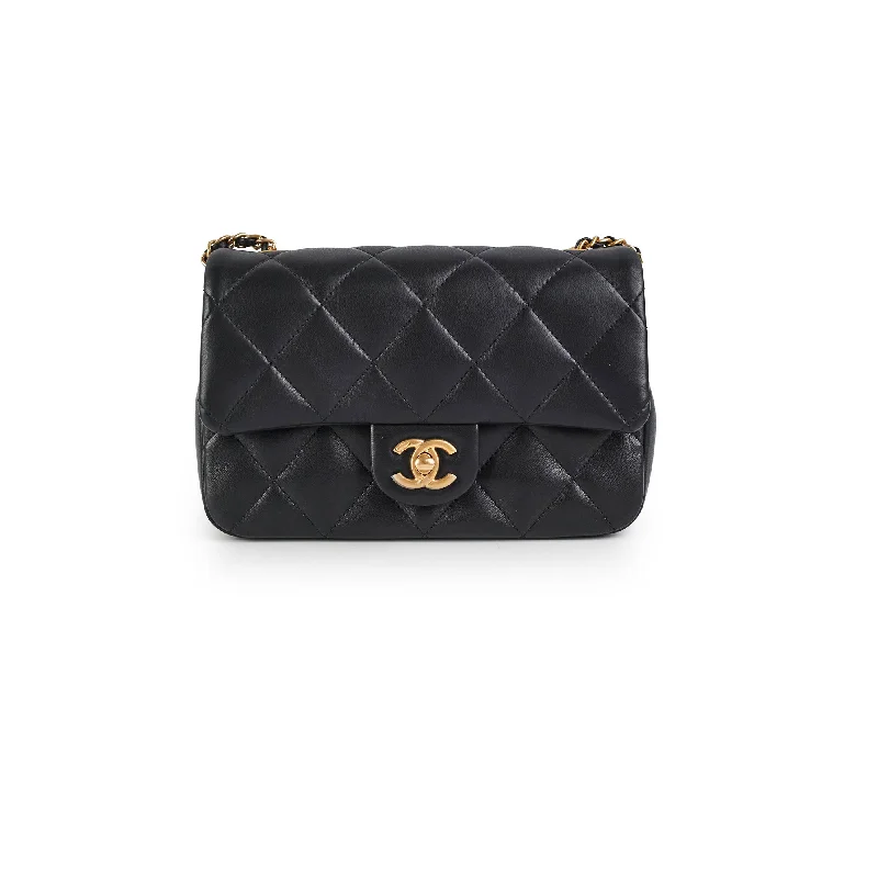 Chanel Mini Rectangular Black Lambskin