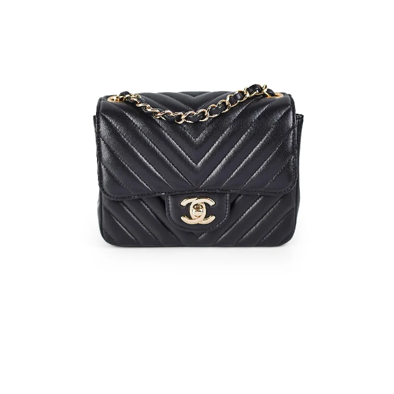 Chanel Mini Square Lambskin Black