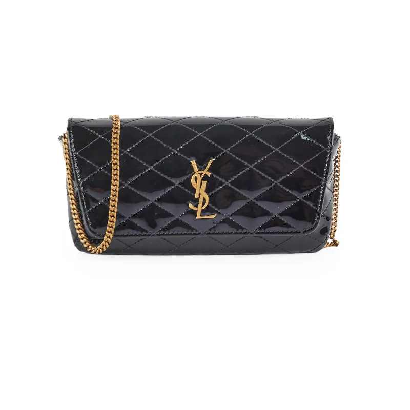 Saint Laurent Gaby Black Patent Crossbody Bag