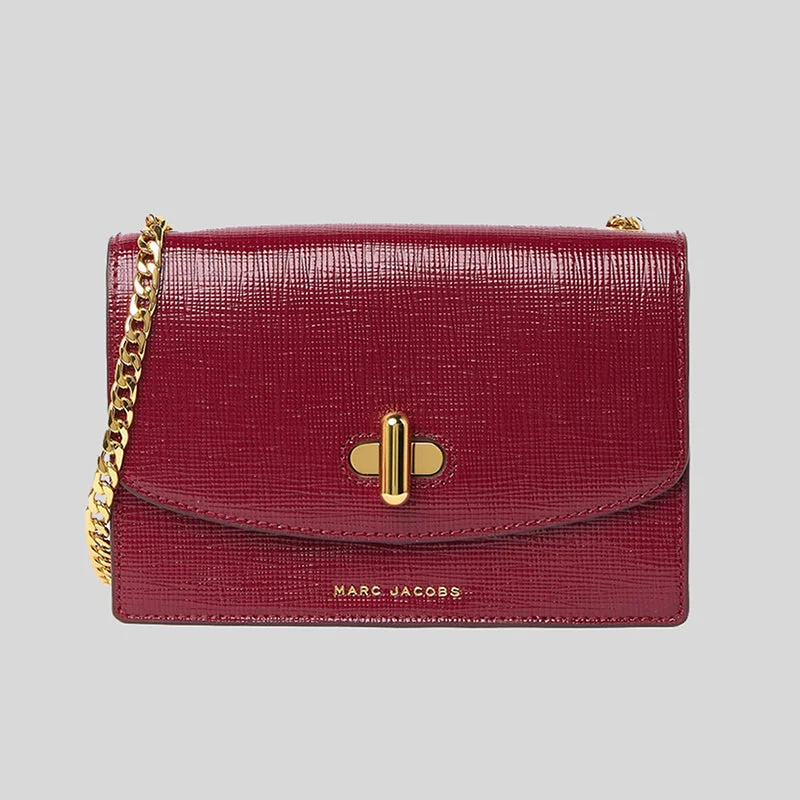 Marc Jacobs The Turnlock Leather Crossbody Bag Syrah M0016669