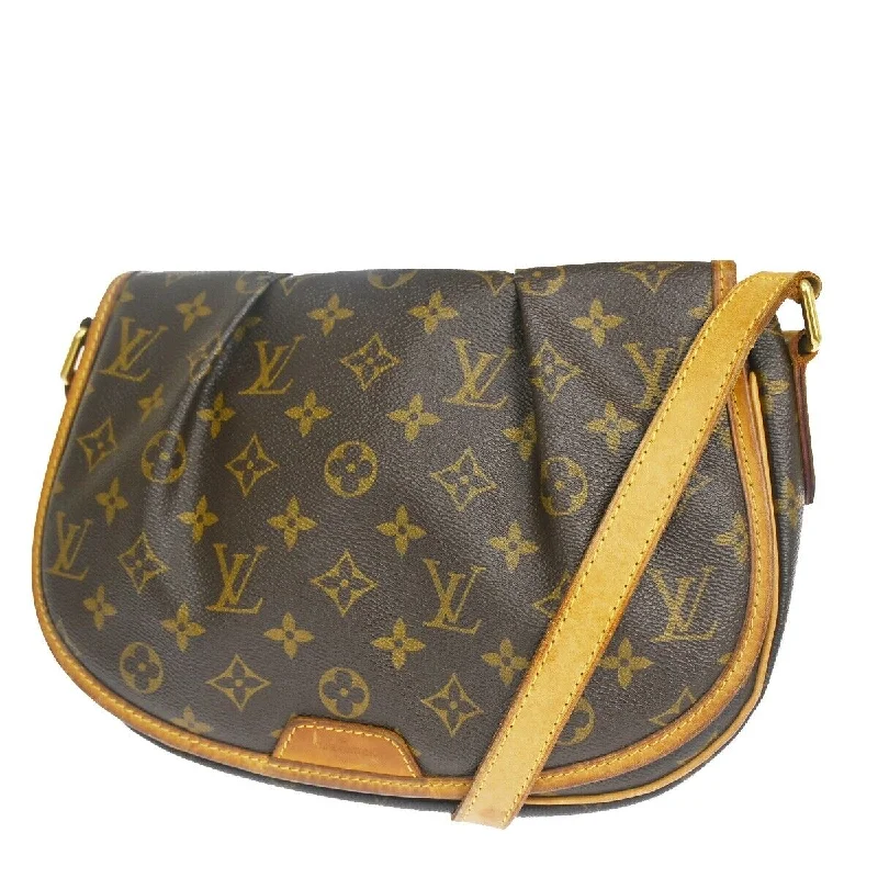 Louis Vuitton Menilmontant  Canvas Shoulder Bag (Pre-Owned)