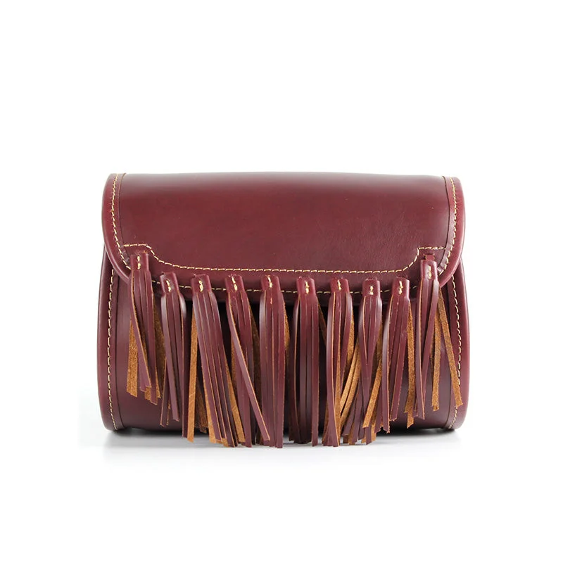 Western Womens Leather Purses With Fringe Cute Crossbody Bags for Women