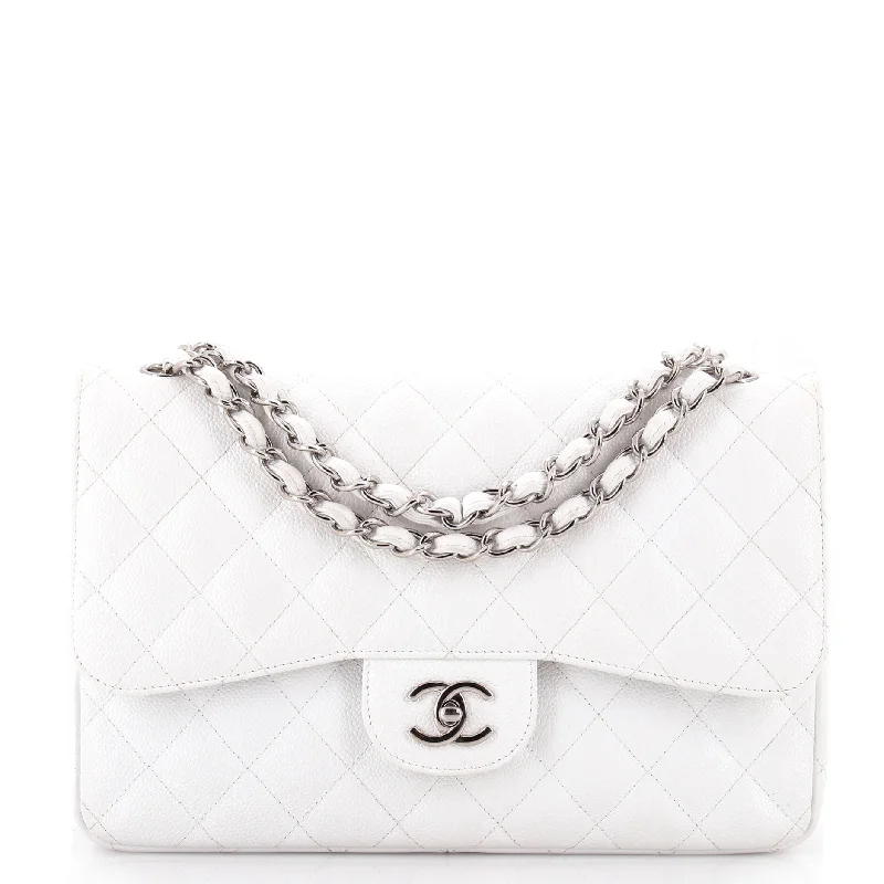 Classic Double Flap Bag Quilted Caviar Jumbo