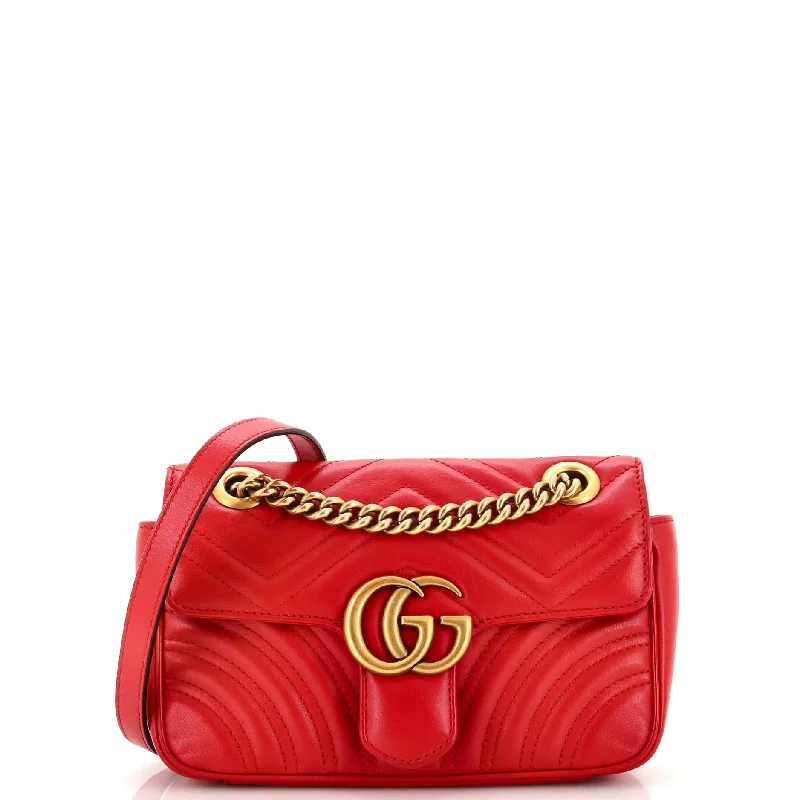 GG Marmont Flap Bag Matelasse Leather Mini