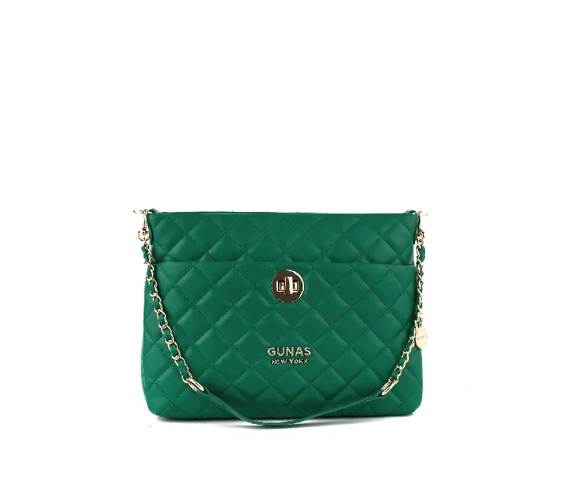 Koi - Green Quilted Vegan Leather Purse