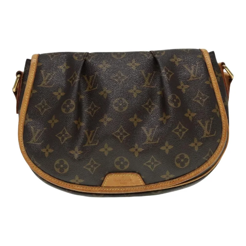 Louis Vuitton Menilmontant  Canvas Shoulder Bag (Pre-Owned)