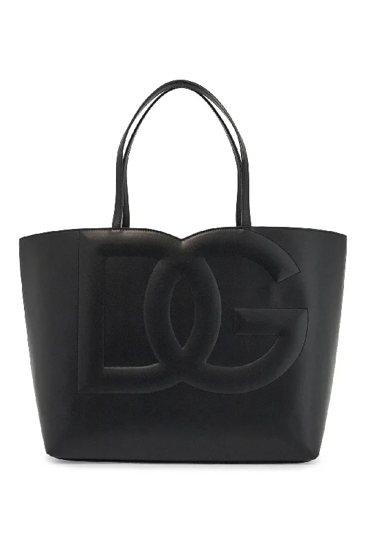 Dolce & Gabbana Women's  Calfskin Shopping Bag With Embossed Logo