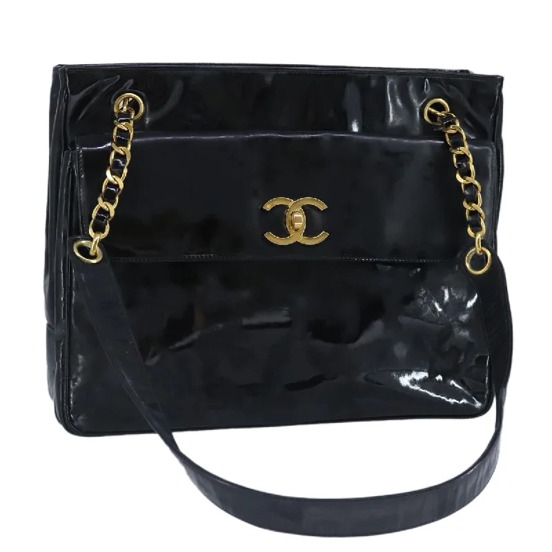 Chanel Coco Mark  Patent Leather Tote Bag (Pre-Owned)