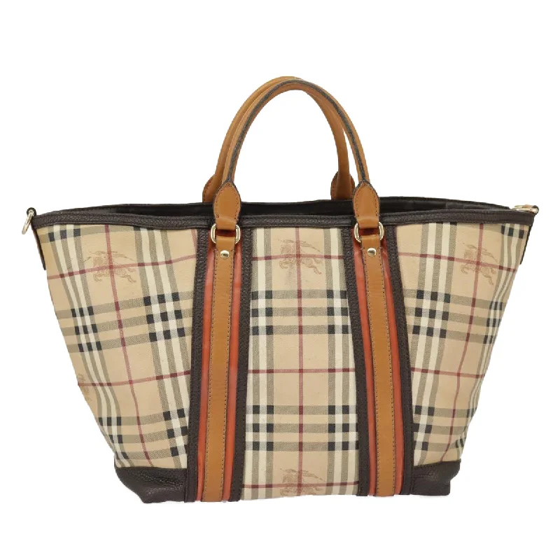 Burberry Haymarket  Canvas Tote Bag (Pre-Owned)