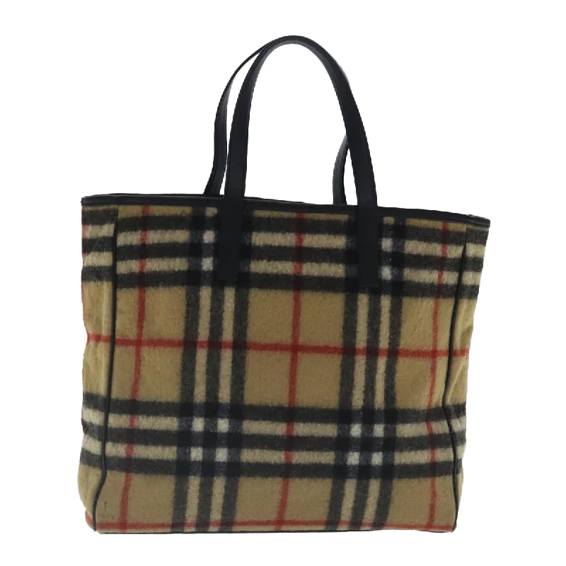 Burberry Nova Check  Wool Tote Bag (Pre-Owned)