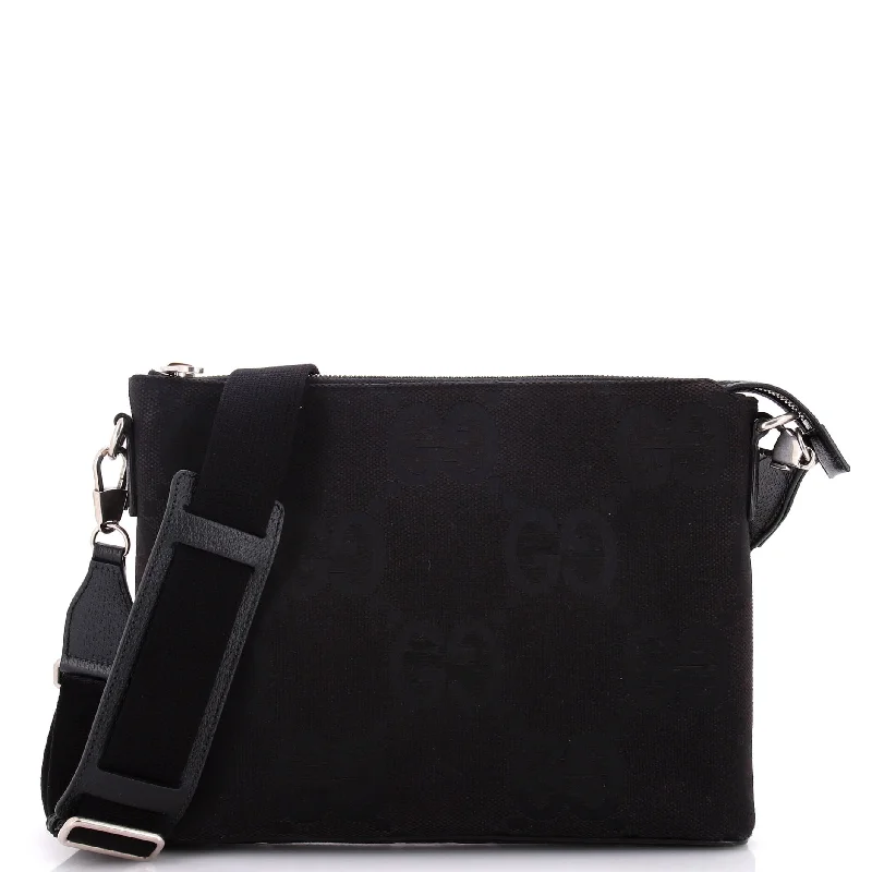 Zip Messenger Bag Jumbo GG Canvas