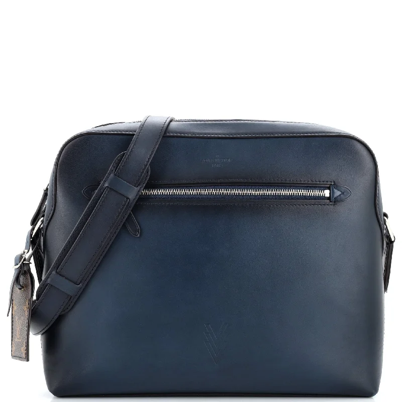 Cuir Reporter Messenger Bag Ombre Leather