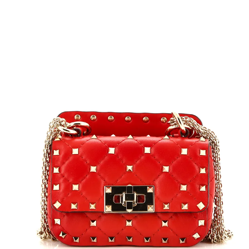 Rockstud Spike Flap Bag Quilted Leather Micro