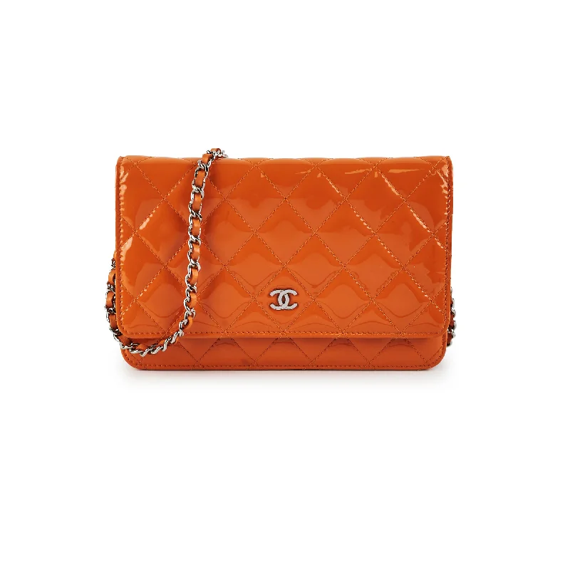 Chanel Wallet On Chain Orange Patent WOC