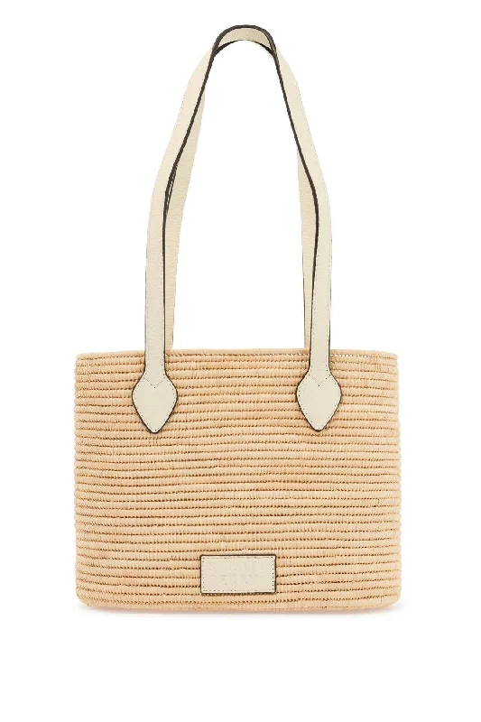 Strathberry Women's Large ivory Raffia Basket Bag With Leather Finishes