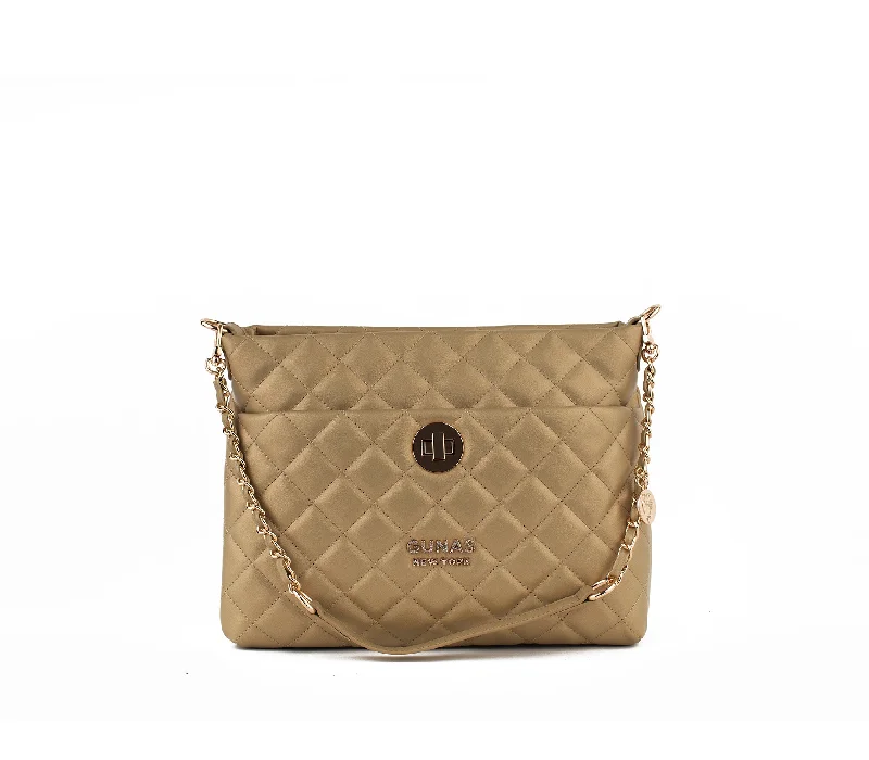 Koi - Gold Quilted Vegan Leather Purse