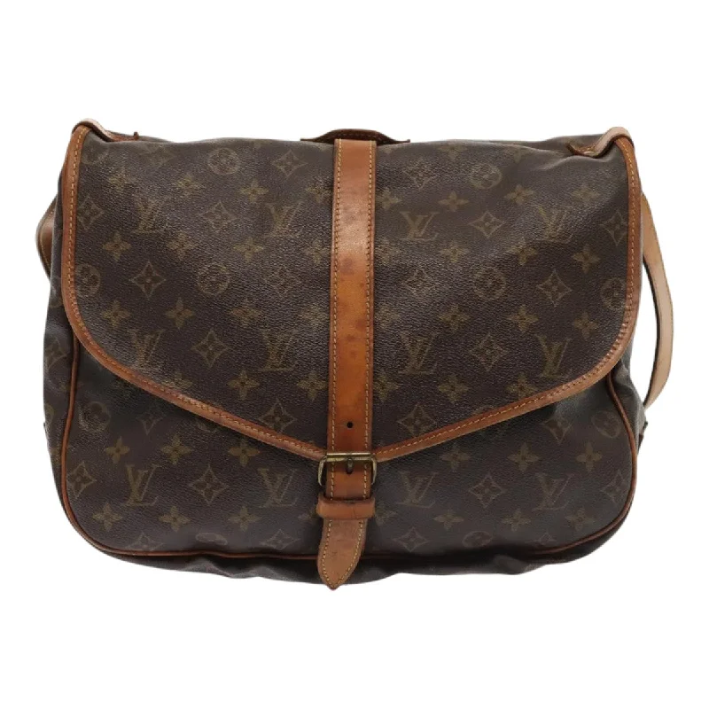 Louis Vuitton Saumur 35  Canvas Shoulder Bag (Pre-Owned)