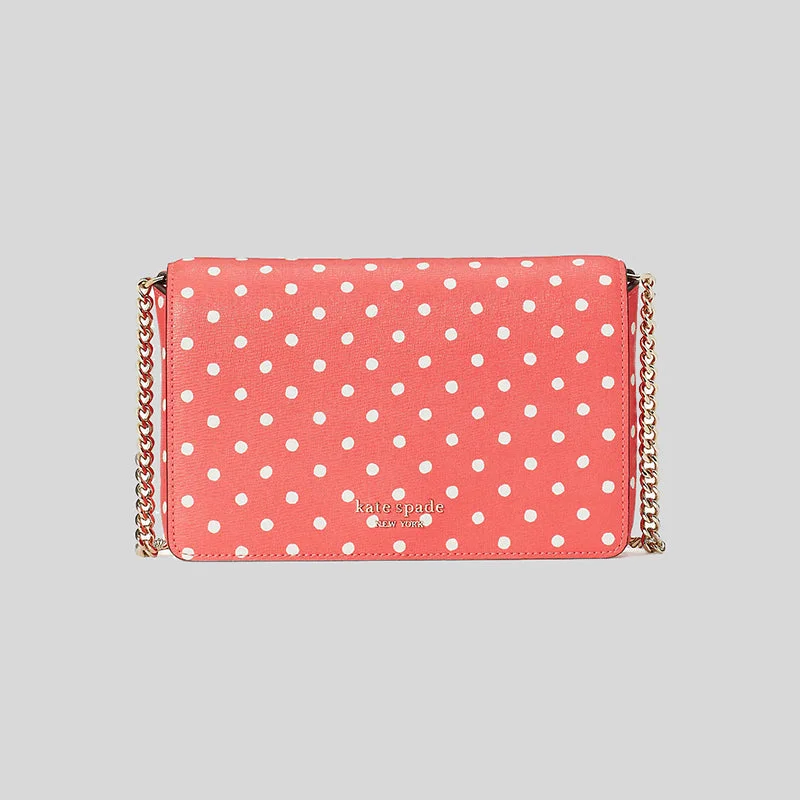 Kate Spade Spencer Dots Chain Wallet Peach Melba Multi PWR00315