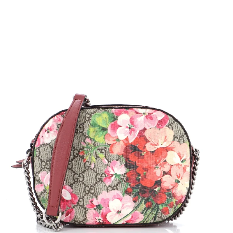 Chain Crossbody Bag Blooms Print GG Coated Canvas Mini