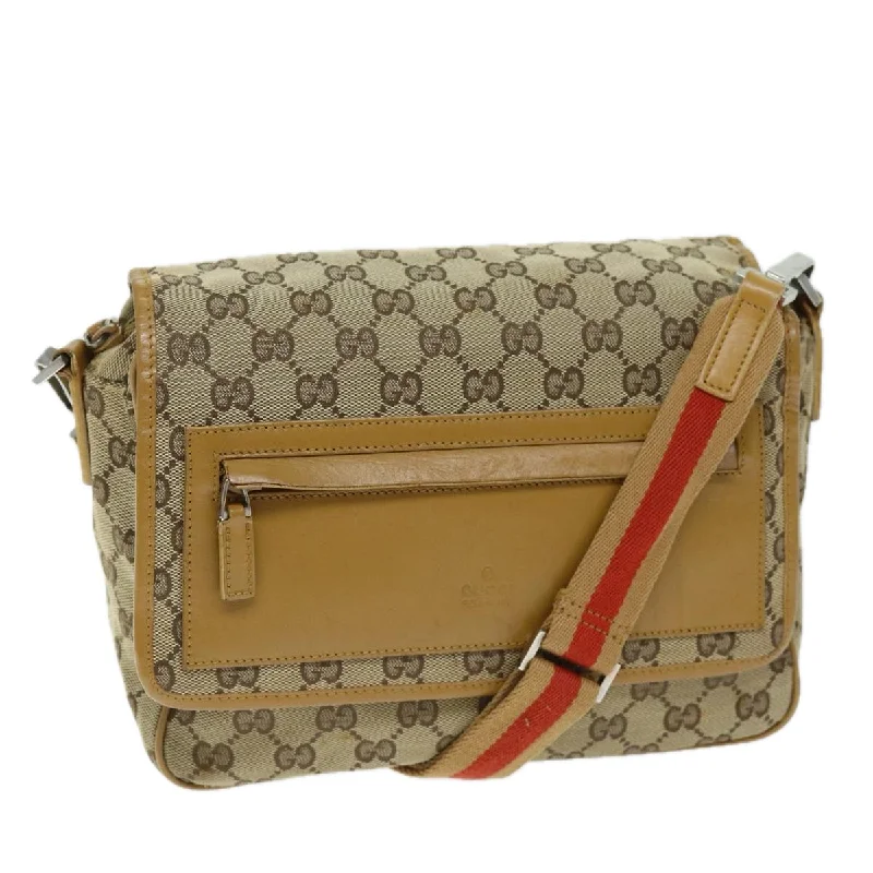 Gucci Sherry  Canvas Shoulder Bag (Pre-Owned)