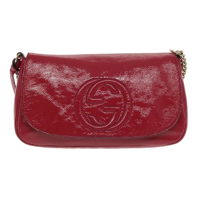 Gucci Soho  Patent Leather Shoulder Bag (Pre-Owned)