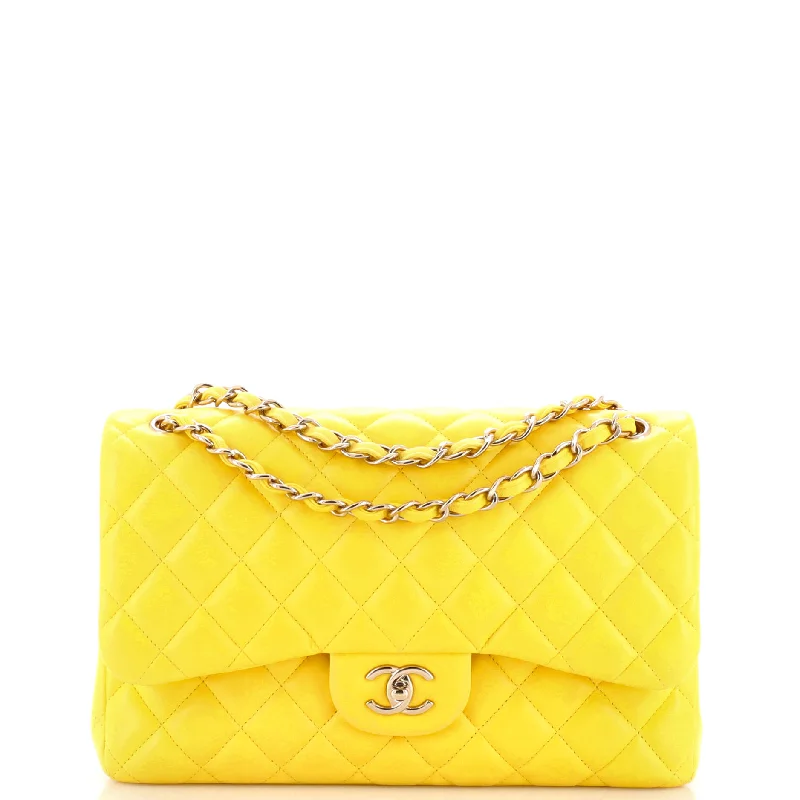 Classic Double Flap Bag Quilted Lambskin Jumbo