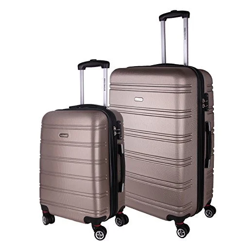 World Traveler Bristol Ii Hardside 2-Piece Spinner Luggage Set, Champagne