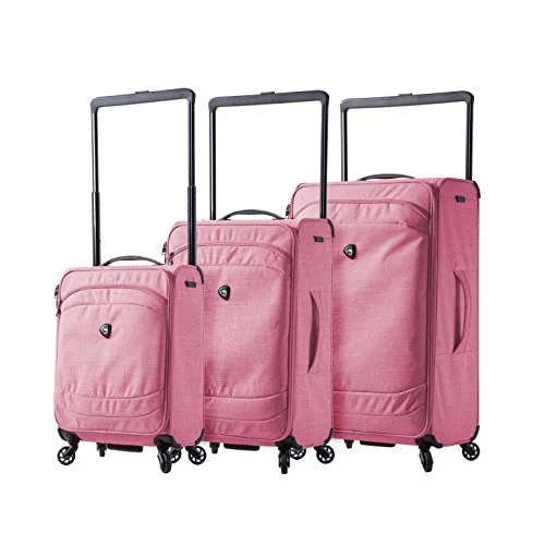 Mia Toro M1127-03Pc-Fuc Italy Kitelite Strato Softside Spinner Luggage 3Pc Set, Multicolored