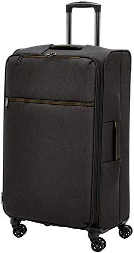 AmazonBasics Belltown Softside Rolling Spinner Suitcase Luggage - 30 Inch, Heather Black