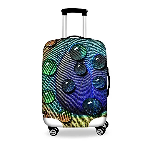 For U Designs 26-30 Inch Large Dew Print Elastic Dustproof Suitcase Protective Cover For Men Women