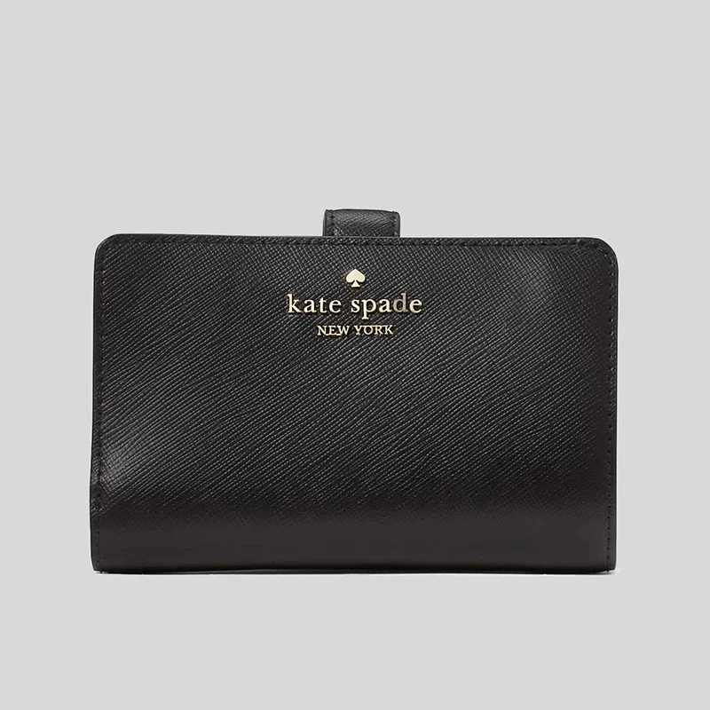 Kate Spade Madison Medium Compact Bifold Wallet Black RS-KC580