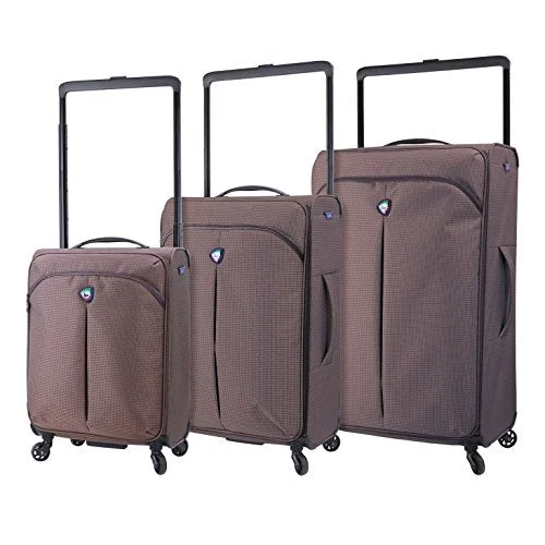 Mia Toro M1128-03Pc-Brw Italy Kitelite Nimbo Hardside Spinner Luggage 3Pc Set, Brown