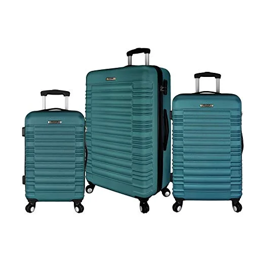 Elite Luggage Tustin 3 Piece Hardside Spinner Luggage Set (Teal)