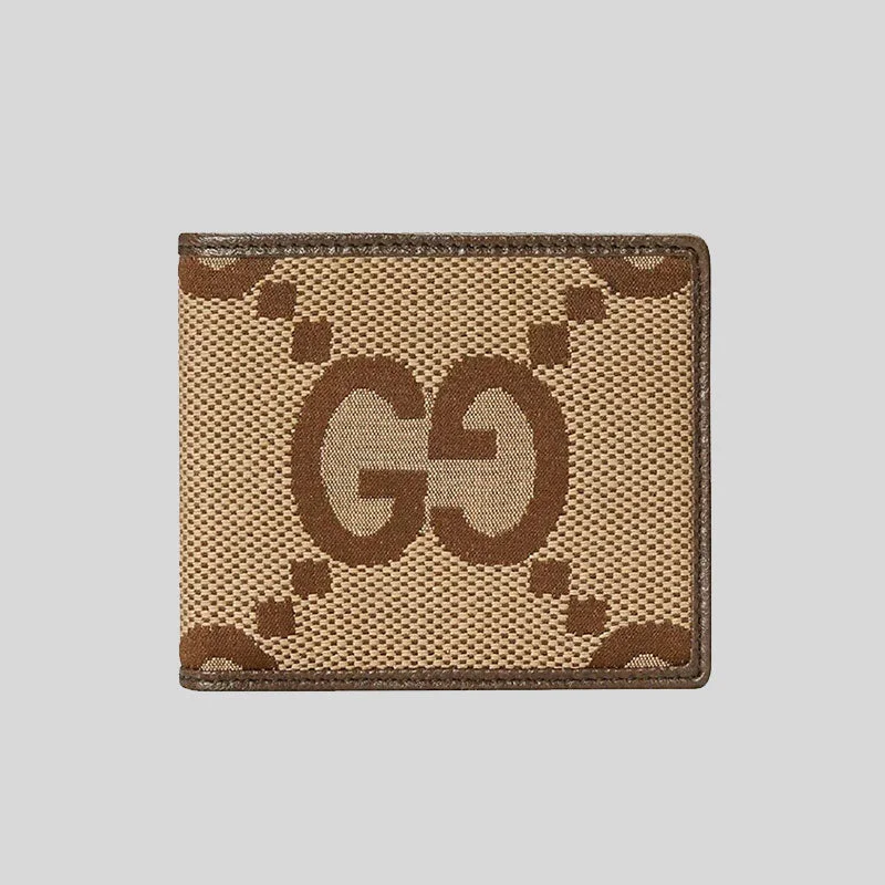 GUCCI Jumbo GG Wallet With Interlocking G Brown RS-699308