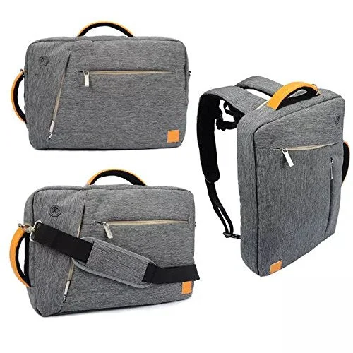 Vangoddy Grey Universal Hybrid Backpack / Briefcase / Messenger / Tote, 4 In 1 Multifunction Laptop