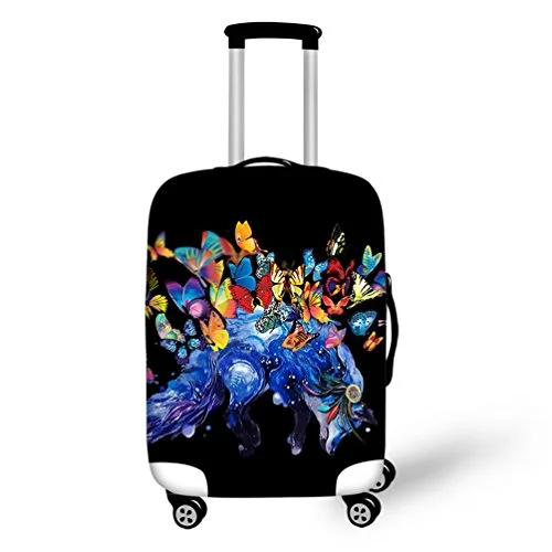 Travel Suitcase Protector Personalized Design Print Cover Fit 18-32 Inch Luggage