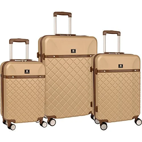 Anne Klein Greenwich Three Piece Hardside Luggage Set (20In/24In/28In), Semolina