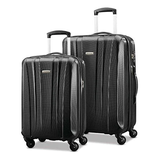 Samsonite Pulse Dlx Lightweight 2 Piece Hardside Set (20"/24"), Black, Exclusive To Amazon