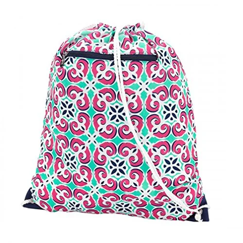 Fashion Print Backpack Style Gym Bag - Personalization Available (Mia Tile -Blank)