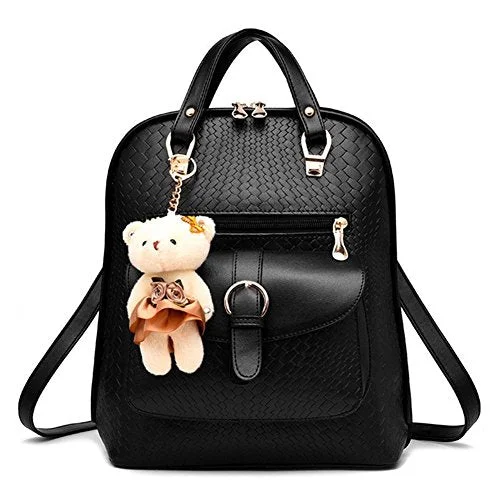 S Kaiko Pu Leather Backpack Casual Daypacks School Backpack For Women Rucksack Travel Backpack