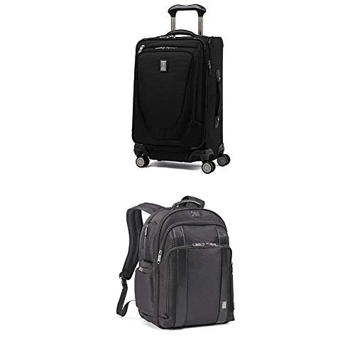 Travelpro Luggage Crew 11 21" Carry-On + Laptop Backpack (Black)