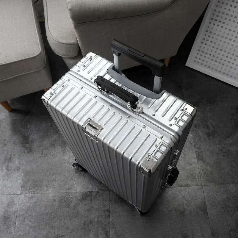 Aluminum Magnesium Designer Luggage Male And Female Universal Wheel